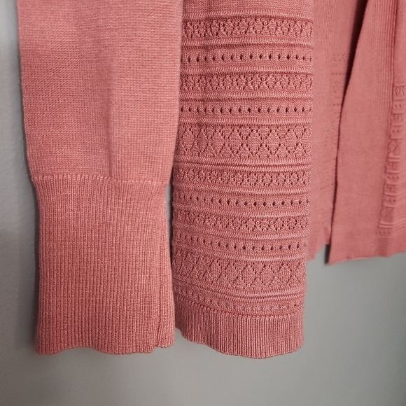 Lety & Me open cardigan NWT size XS dusty pink rose color - Picture 3 of 8
